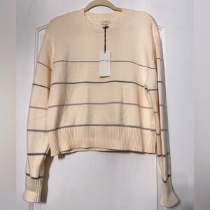 Thread & Supply Cream Striped Sweater